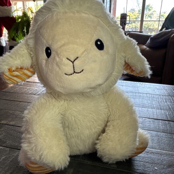 Spark Create Imagine Lamb Rattle Plush Lambie Baby Crinkle Ears Stuffed Toy - Picture 1 of 7